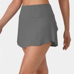 Halara 2-in-1 Back Waistband Pocket Dance Skirt in Hidden Blue Grey